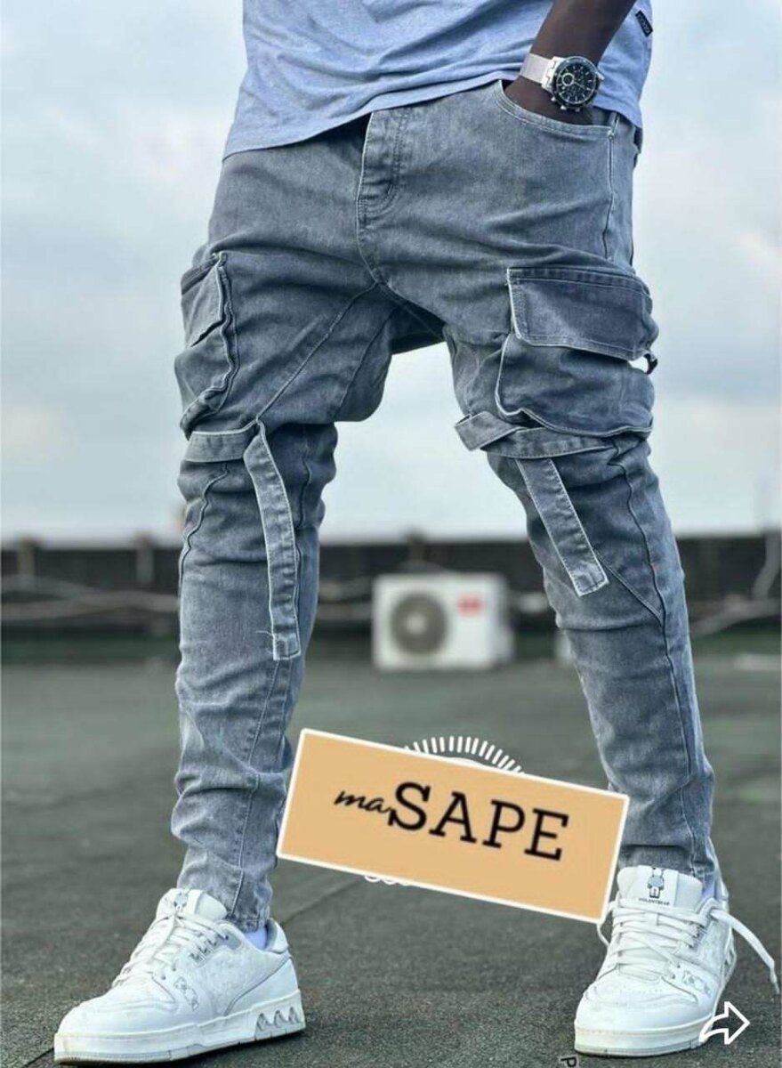 Pantalon cargo en denim