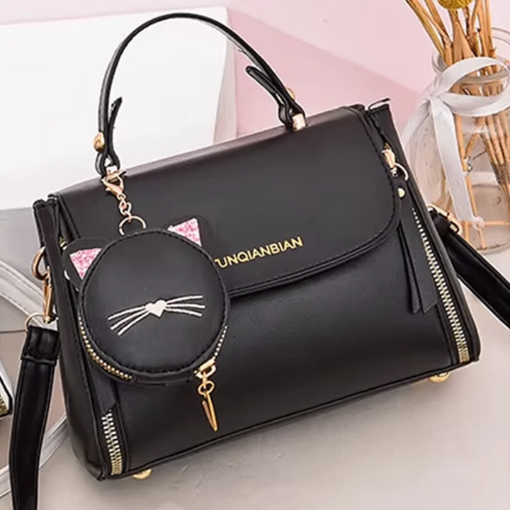 Sac à main femme élégant chat