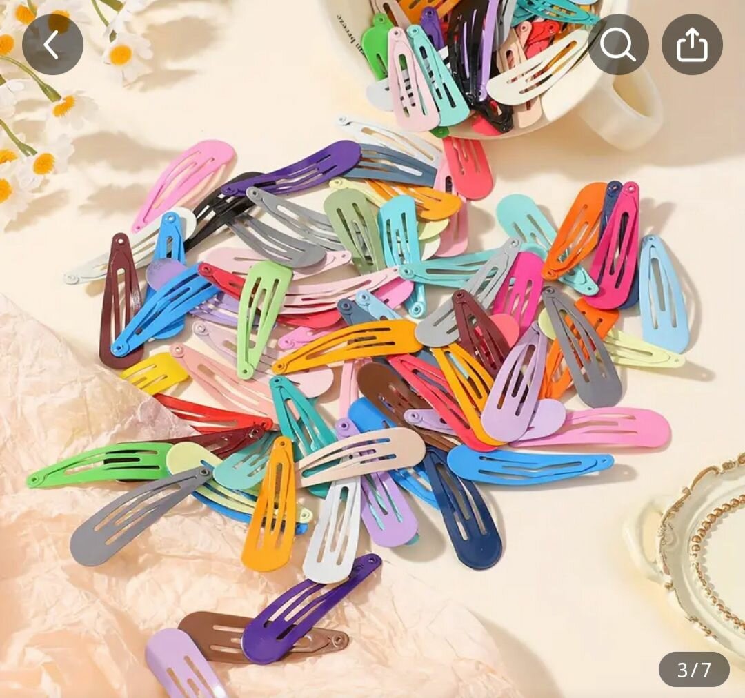 Pinces à cheveux colorées