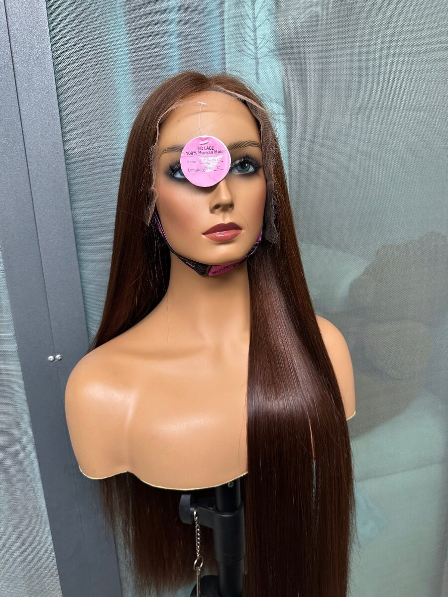 Perruque Lace Front Brun Longue