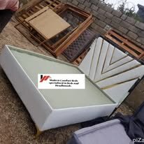 custom made bed with a high base