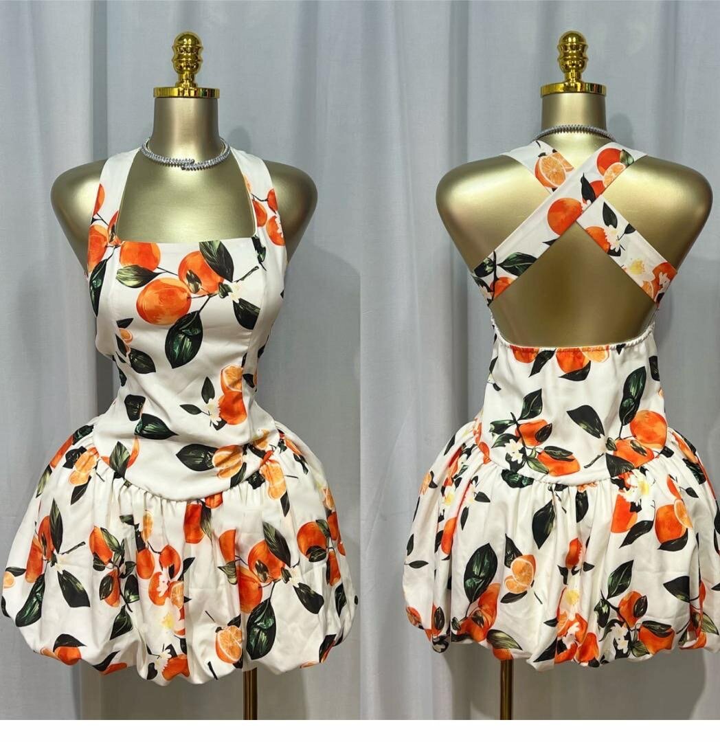 Robe à motifs d'oranges