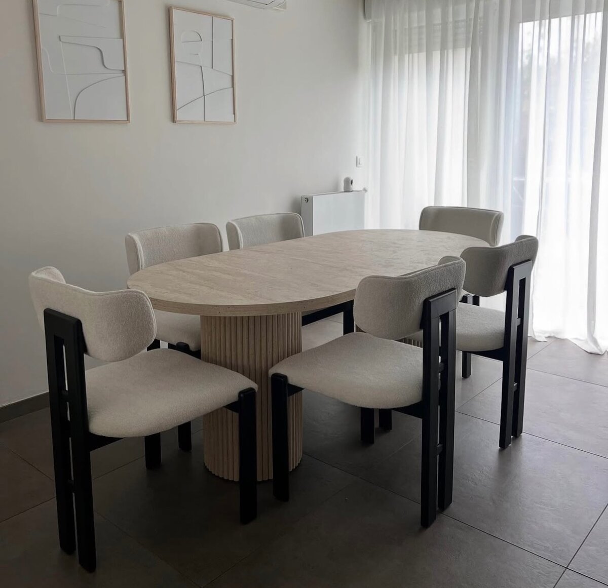 Table à manger moderne 6 places