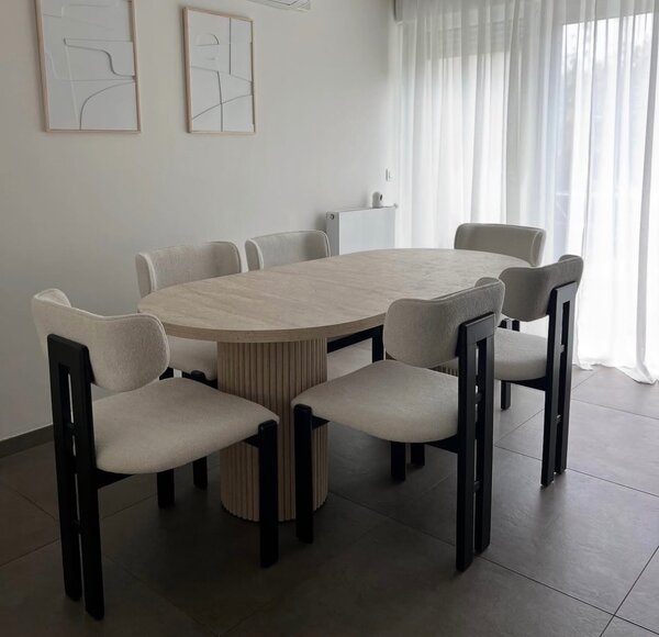 Table à manger moderne 6 places