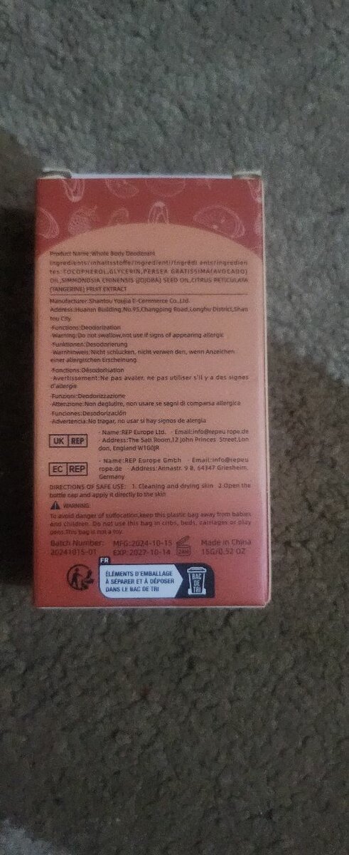 Déodorant Invisible Corps OceAura