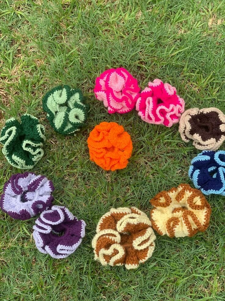 Crochet Hair Scrunchies