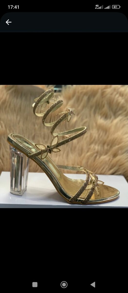 Sandales à talon spiralées