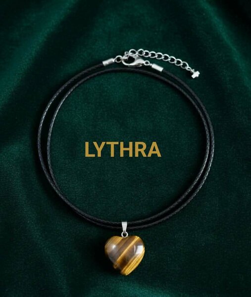 Collier Coeur en Œil de Tigre