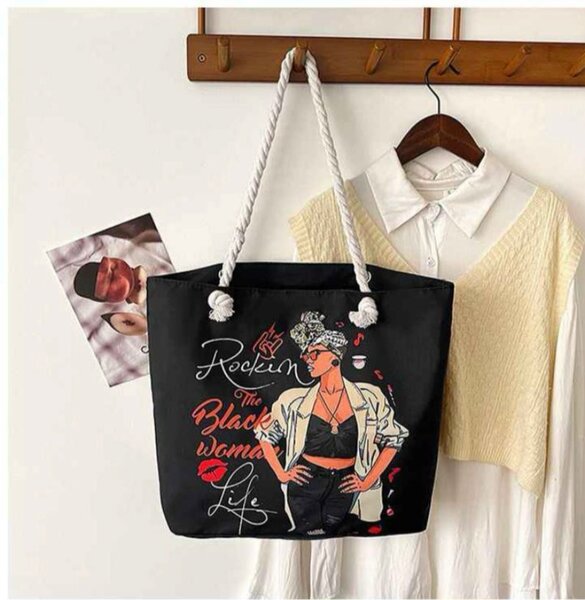 Sac cabas illustré en toile