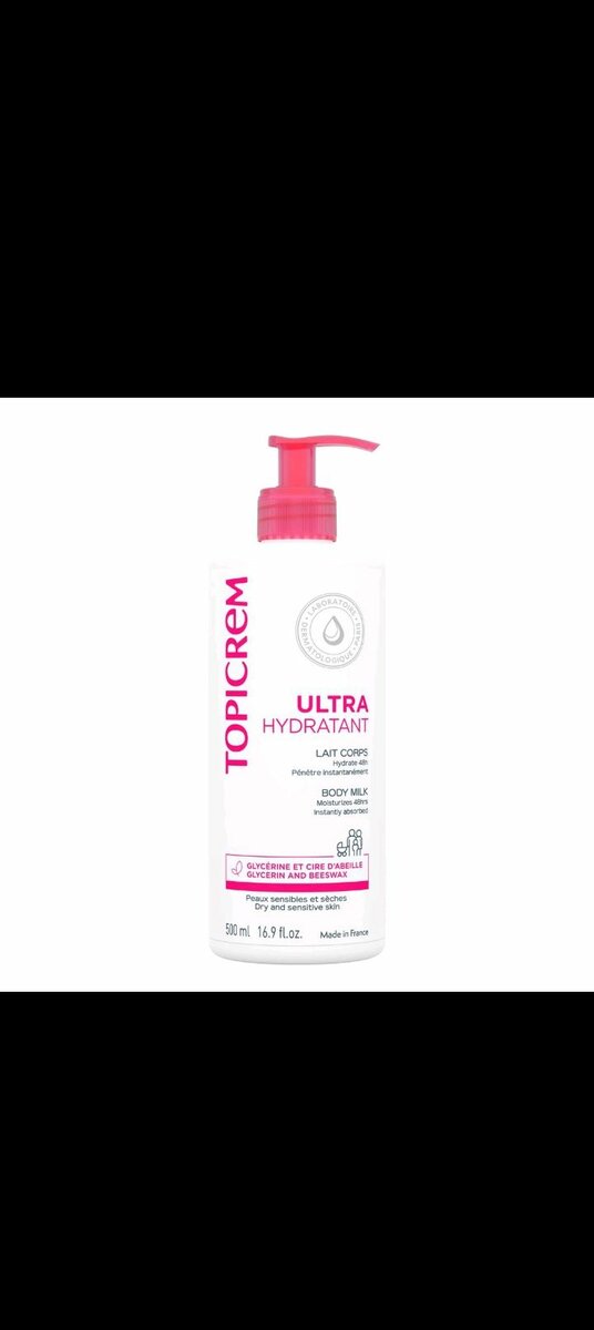 Topicrem lait ultra hydratant 500ml