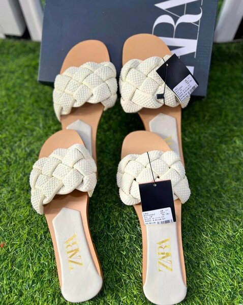 White zara sandals