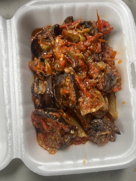 Aubergines mijotées épicées