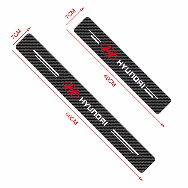 4Pcs Car Door Carbon Fiber Anti Stepping Protection Stickers