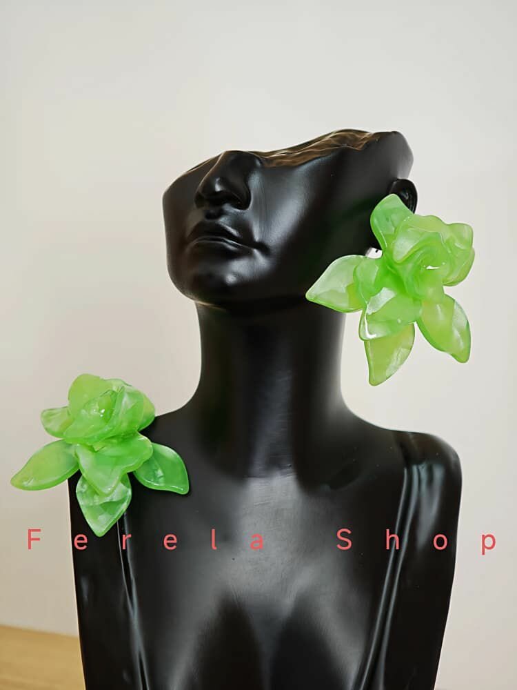 Boucles d'oreilles fleurs originales