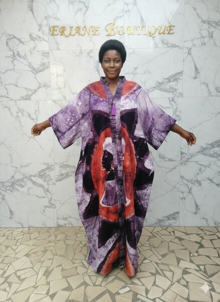 Robe boubou à motifs