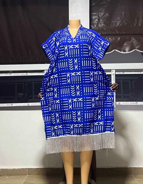 Robe kaftan élégante à frange