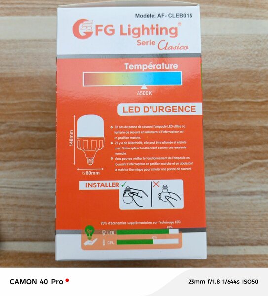 Ampoule LED rechargeable 15w