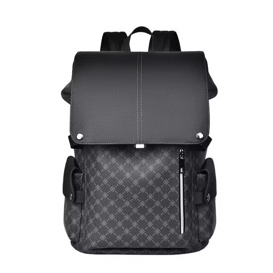 Waterproof leather laptop travel backpack school bag