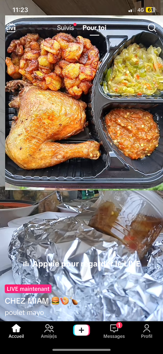 Alloco + poulet piment ️