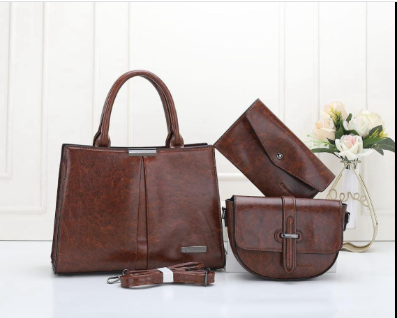 set of bags brown