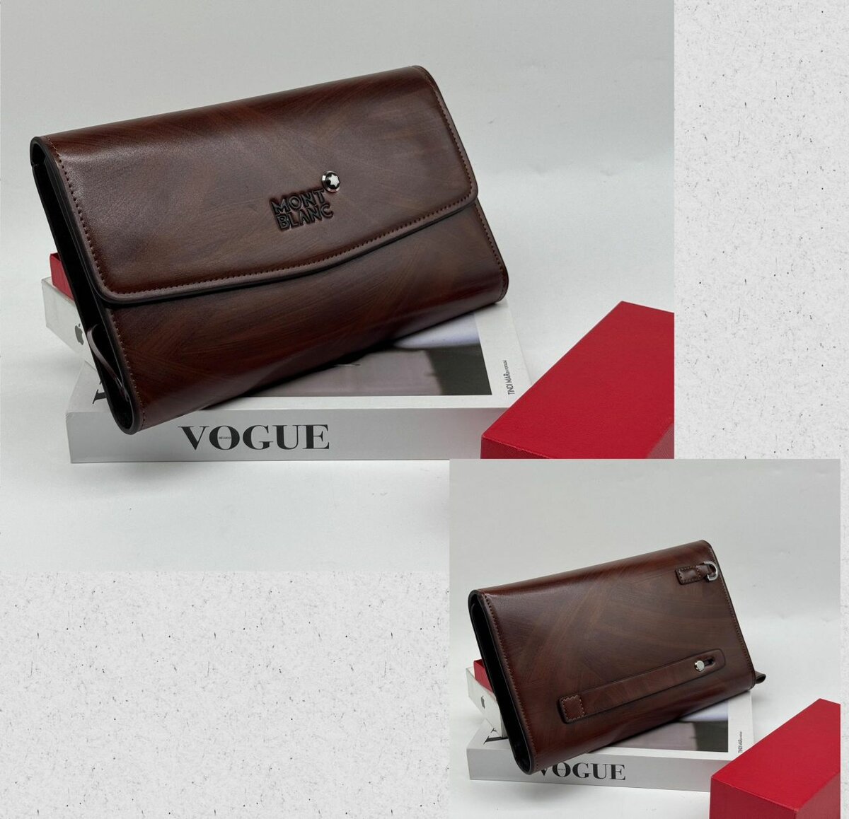 Mont blanc big size leather purses