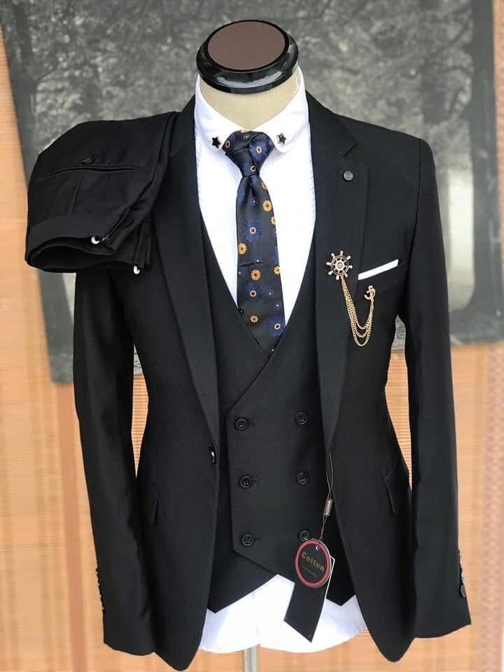 black men's suit