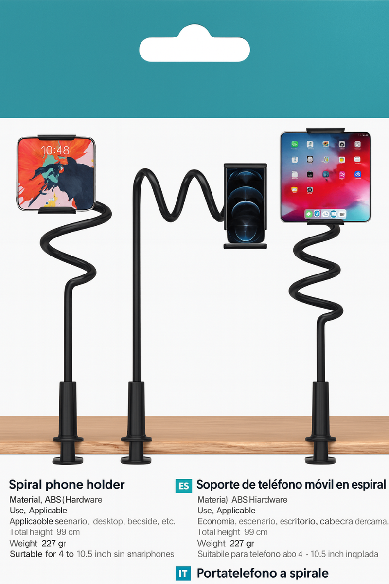 Support téléphone spirale ajustable