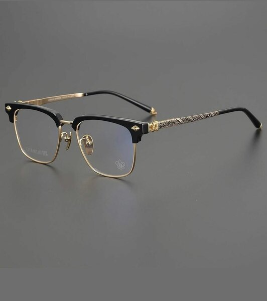 Lunettes élégantes dorées