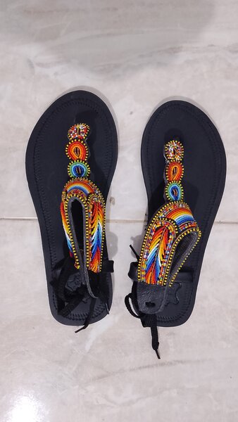 Sandales Bohème Perles Colorées