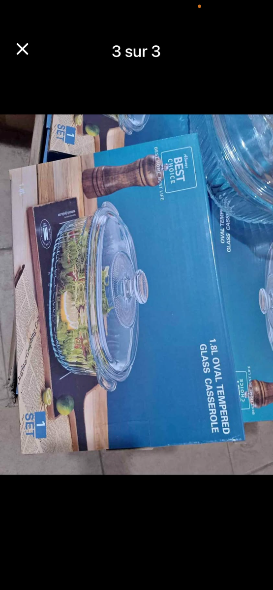 Cocotte en verre trempé