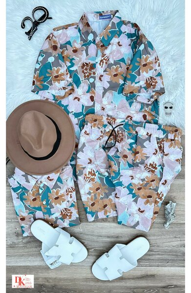 Ensemble floral d'été homme