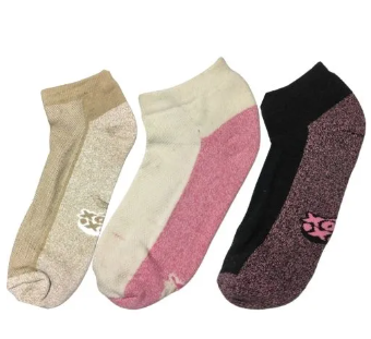 3 Pairs of Colored Sports Cotton Women's/Men's Socks with a Plunging boat Neck and Short Ankles
