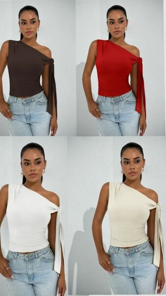 Top asymétrique élégant femme