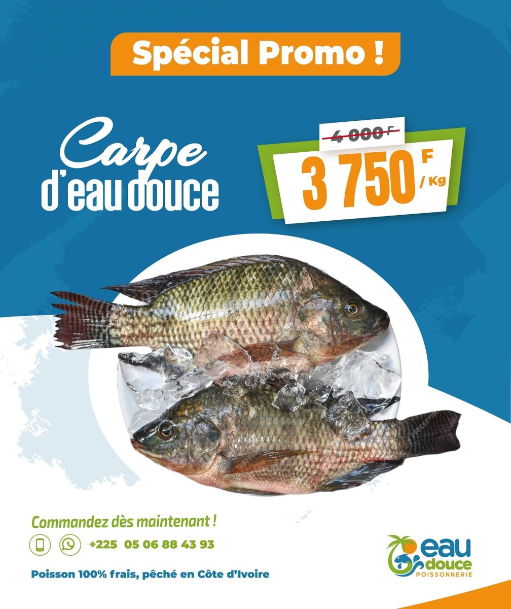 Carpes deau douce, Sosso, Mostelles, autres variétés locales