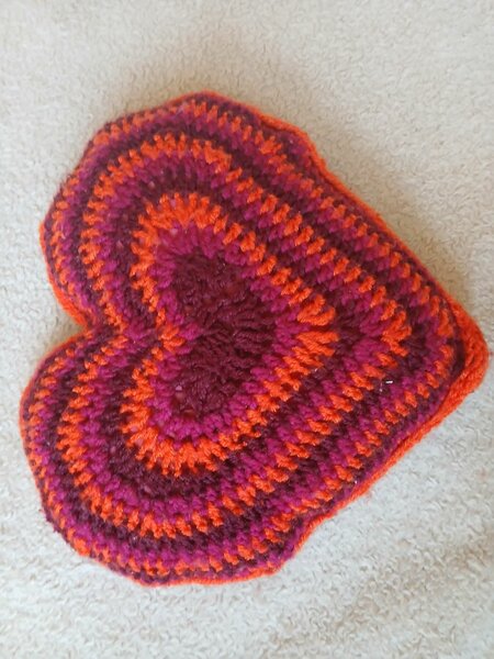 Crocheted Heart pillow