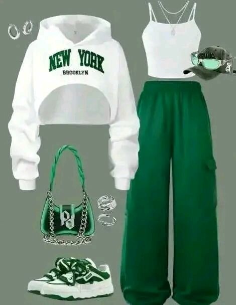 Ensemble Streetwear Vert