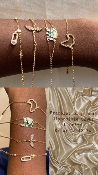 Bracelet en jonc et bracelet fin