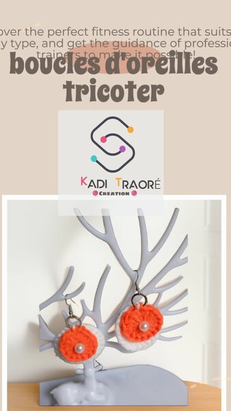 Boucles d'oreilles tricotées