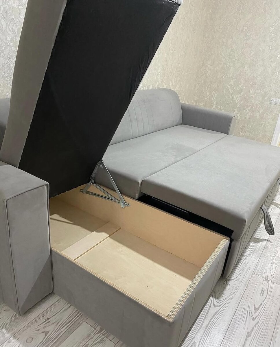 L shape Sofa bed with bottom compartment