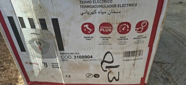 Ariston instant water heater 15 Liters made in Italy