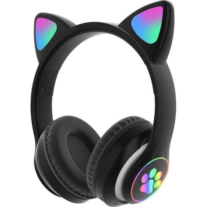 Casque sans fil oreilles de chat LED