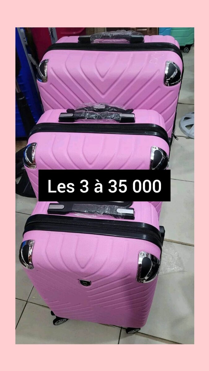 3 lots de valises