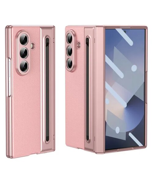 Coque Pliante en Cuir Rose