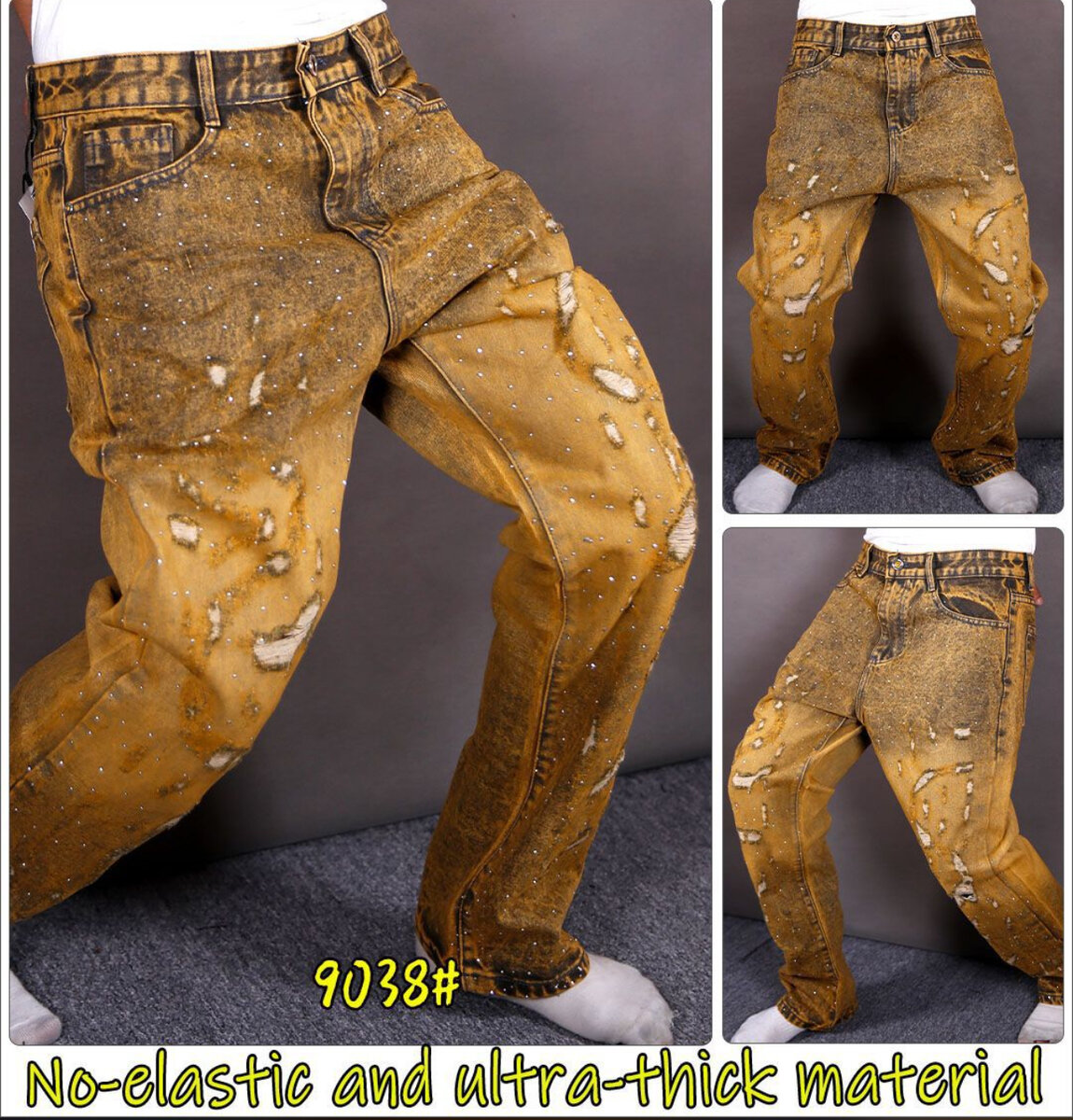 Jeans épais avec étoiles