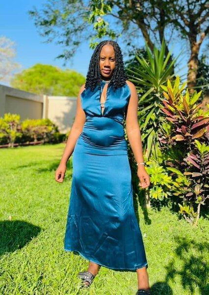 Satin evening dress, parliament