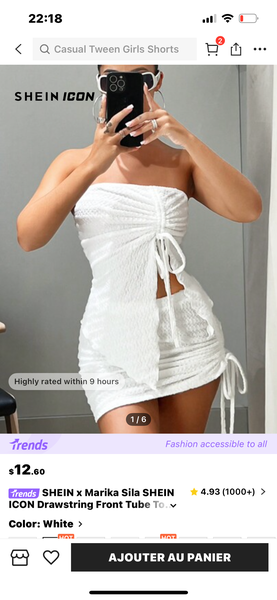 Robe Tube Blanche SHEIN