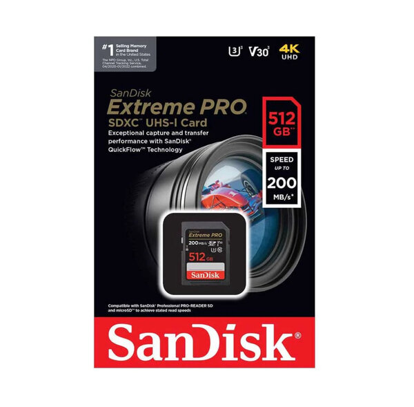 Carte SD SanDisk Extreme PRO 512GB