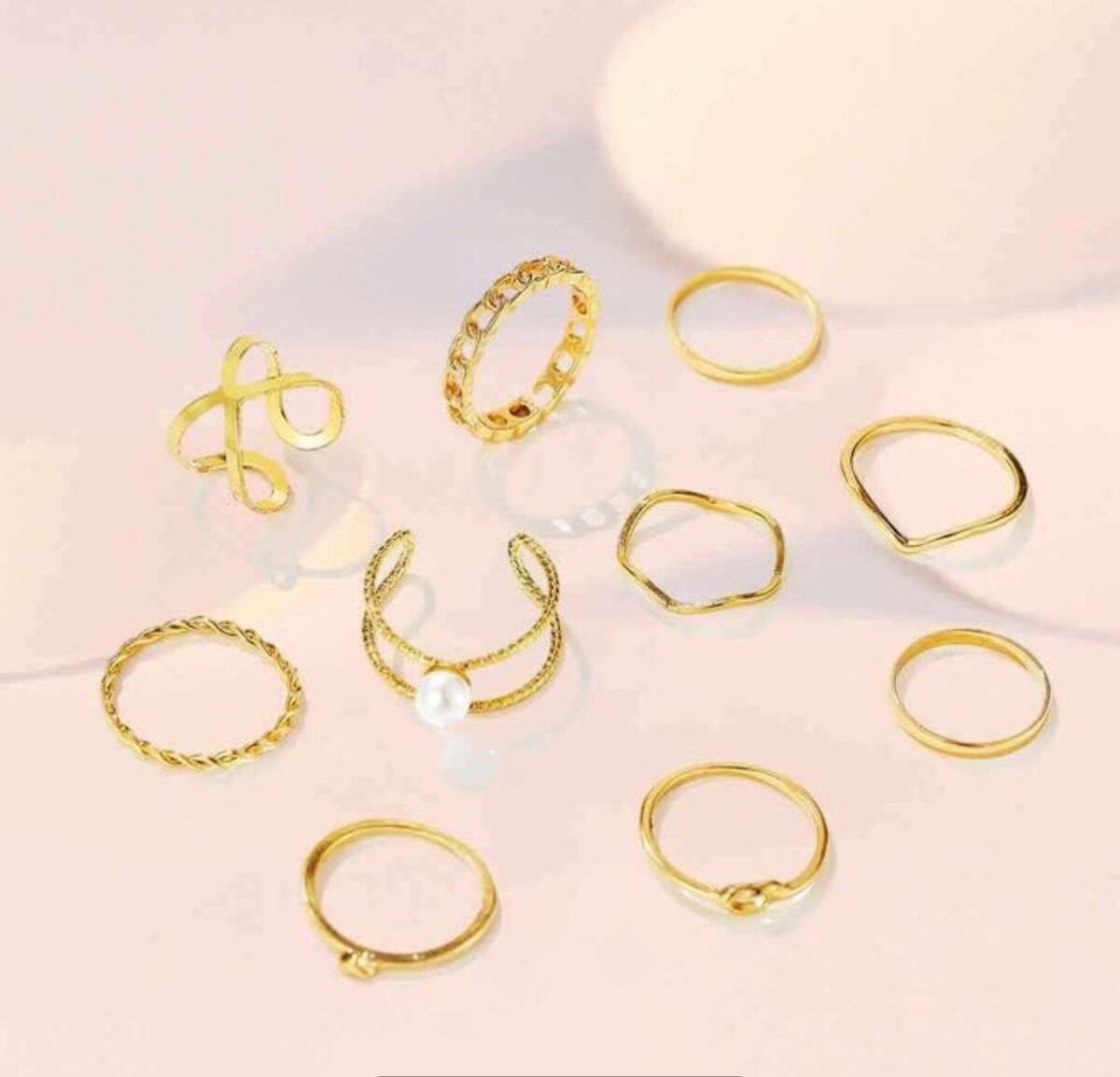 10 Pieces Punk Finger Rings Metal Joint Knuckle Ring