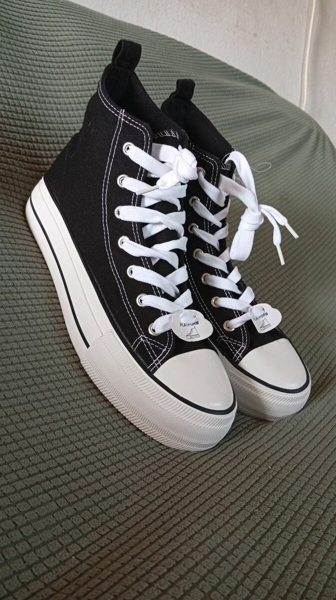 Baskets montantes noires plateforme