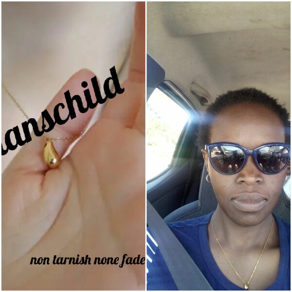 Tear drop pendant neckchain